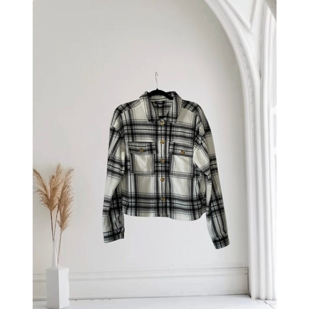 Just Polly Soft Plaid Shirt Size X Large